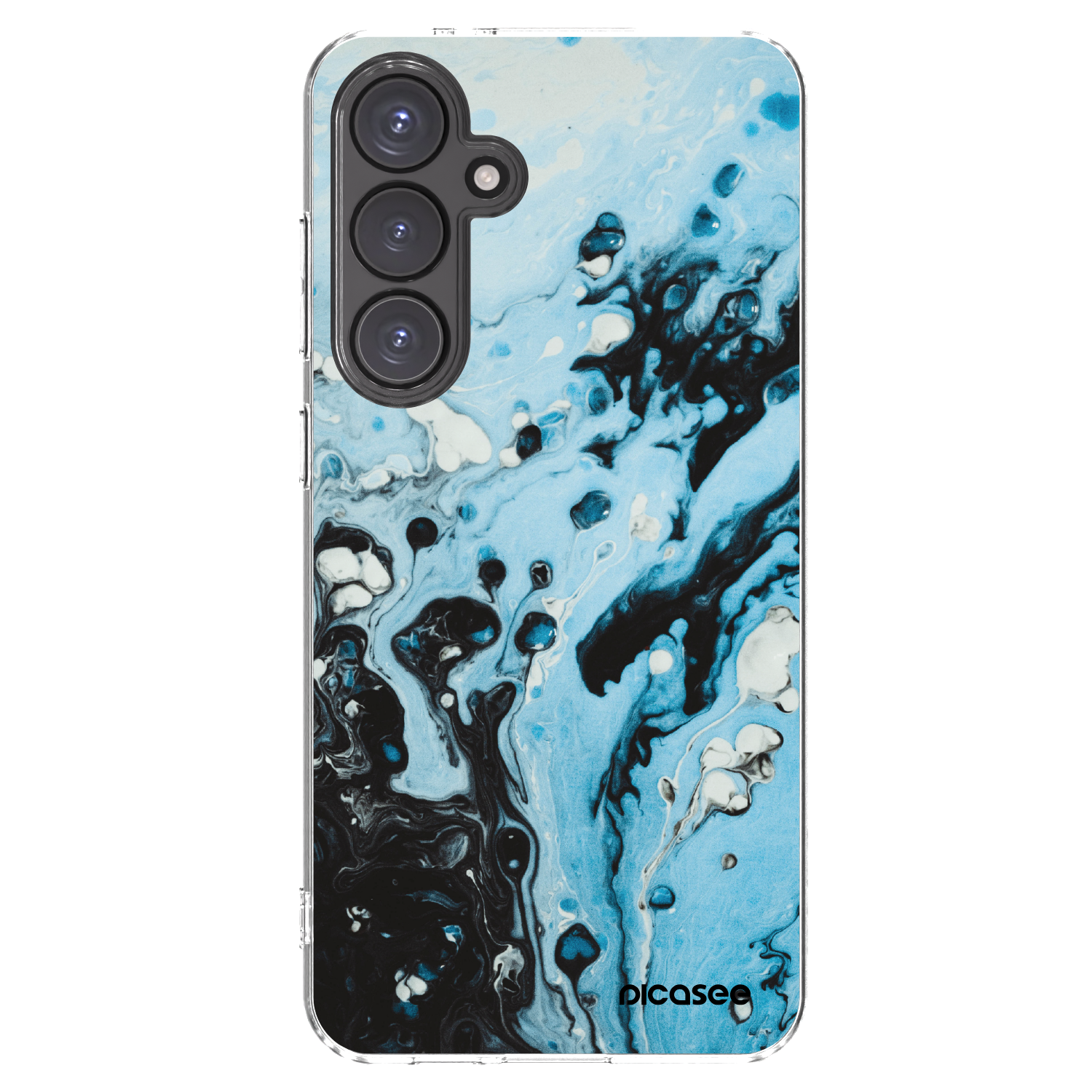 Picasee διαφανής θήκη σιλικόνης Samsung Galaxy S24 FE S721B - Organic blue