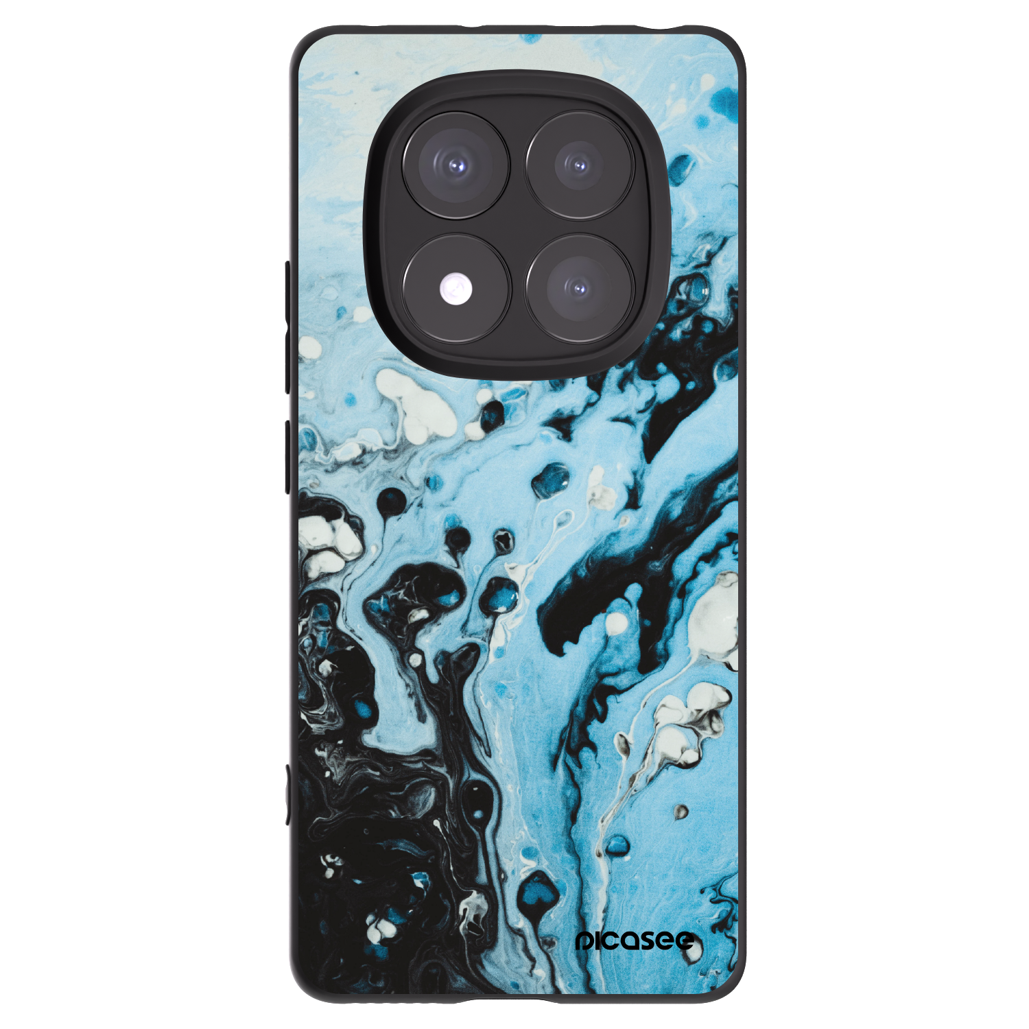 Picasee Μαύρη θήκη σιλικόνης για Xiaomi Redmi Note 14 Pro 5G - Organic blue