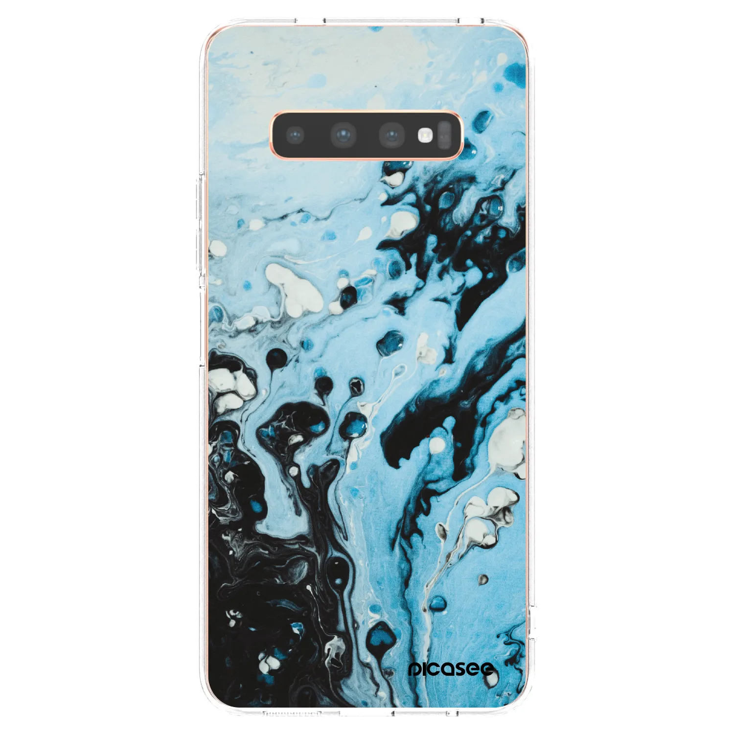 Picasee διαφανής θήκη σιλικόνης Samsung Galaxy S10 Plus G975 - Organic blue