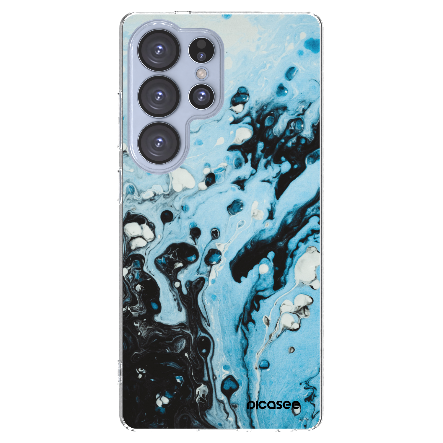 Picasee διαφανής θήκη σιλικόνης Samsung Galaxy S25 Ultra 5G - Organic blue