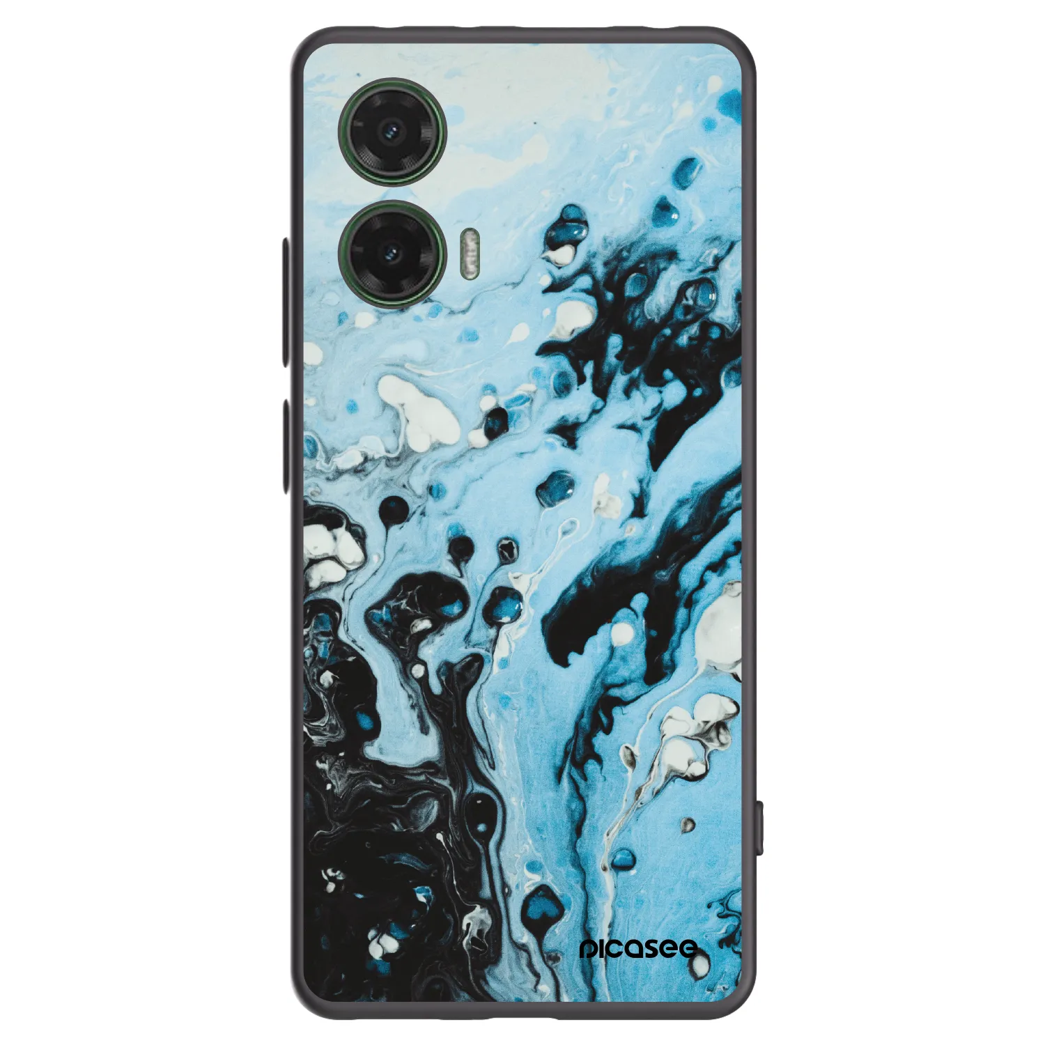 Picasee Μαύρη θήκη σιλικόνης για Motorola Moto G35 5G - Organic blue