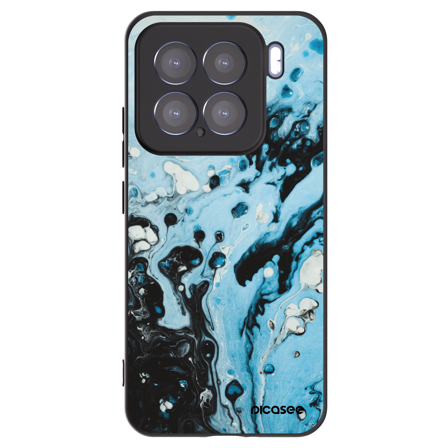 Picasee Μαύρη θήκη σιλικόνης για Xiaomi 15 - Organic blue