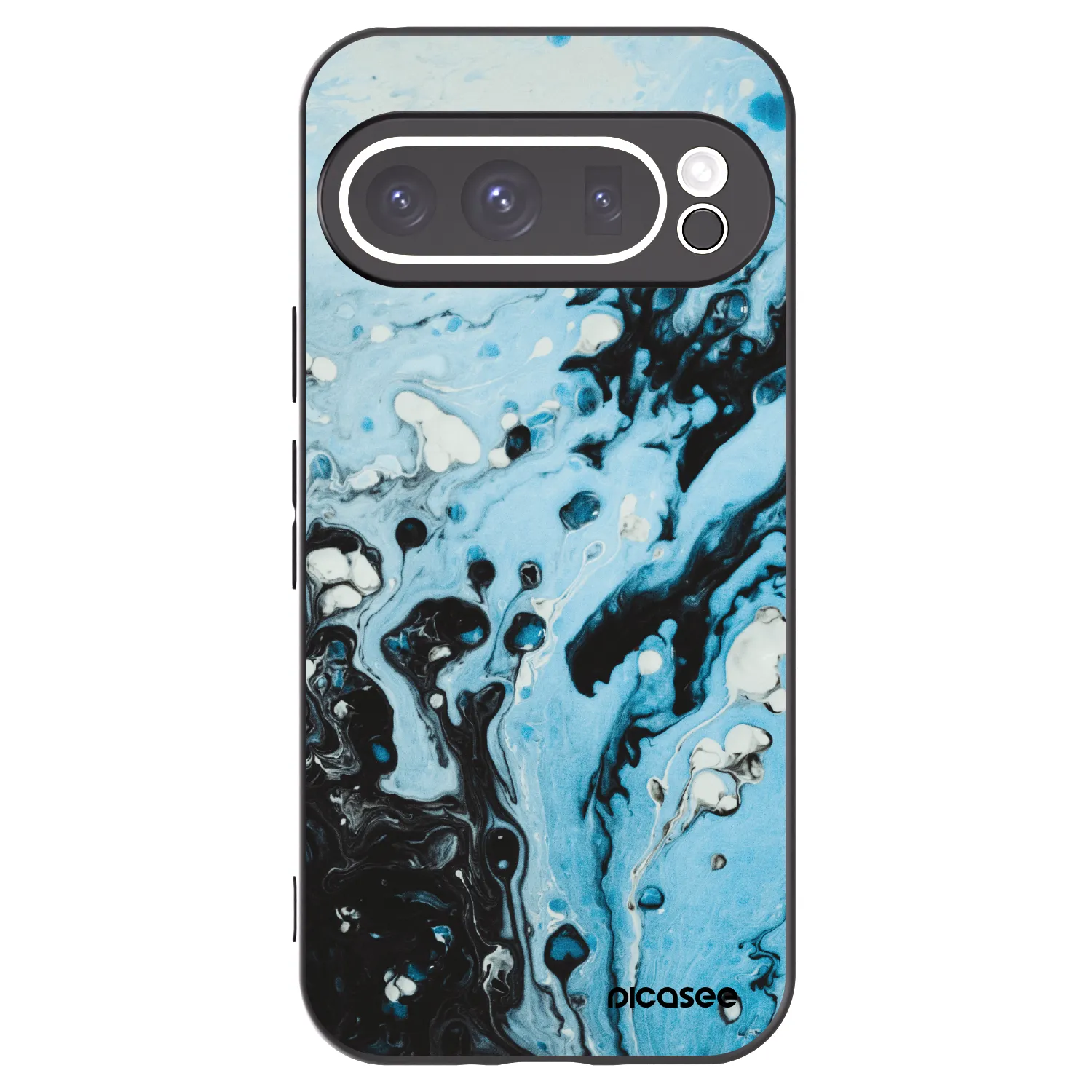 Picasee Μαύρη θήκη σιλικόνης για Google Pixel 9 Pro - Organic blue
