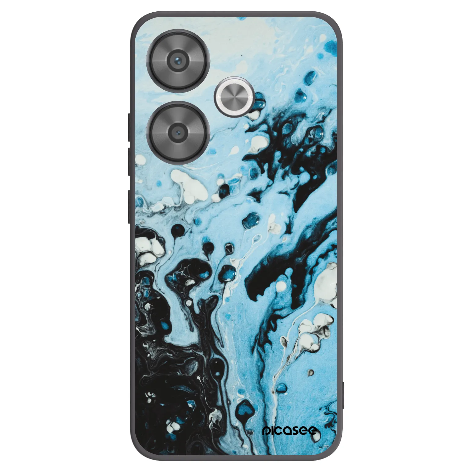 Picasee Μαύρη θήκη σιλικόνης για Xiaomi Poco F6 - Organic blue