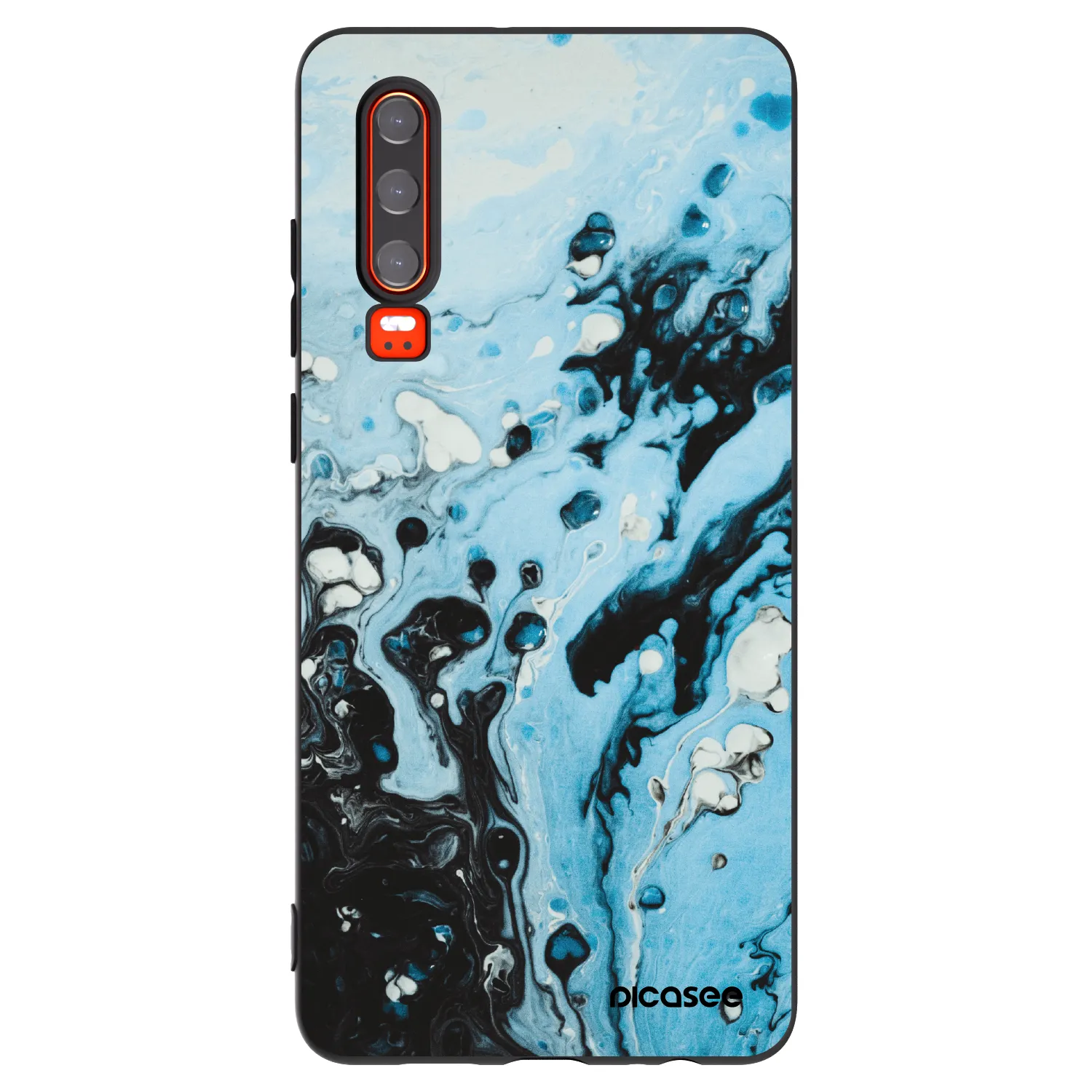 Picasee Μαύρη θήκη σιλικόνης για Huawei P30 - Organic blue