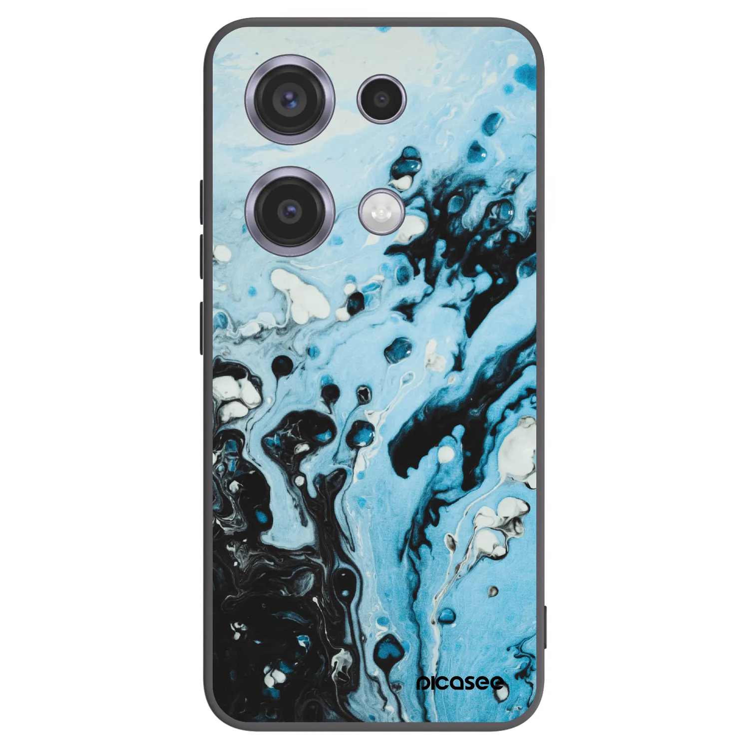 Picasee Μαύρη θήκη σιλικόνης για Xiaomi Redmi Note 14S - Organic blue