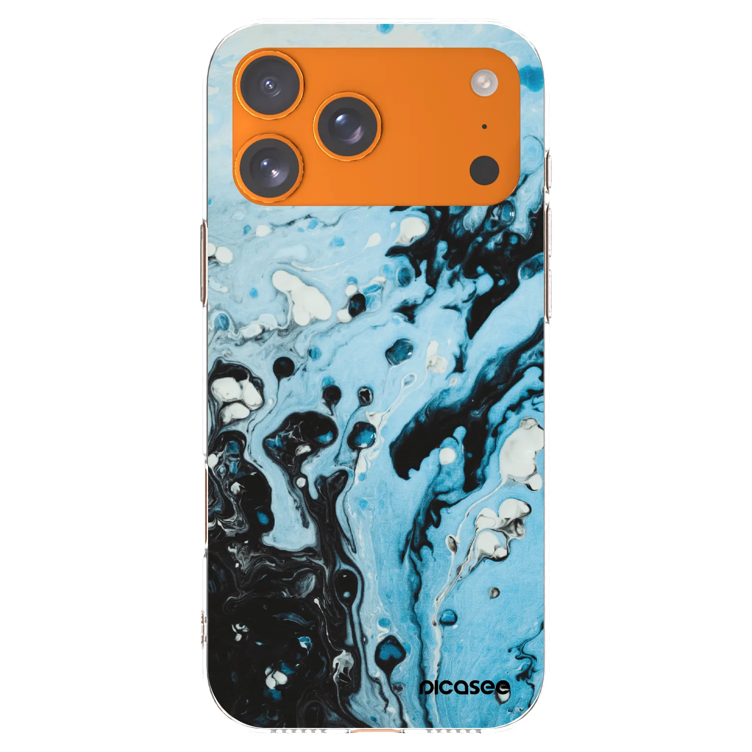 Picasee διαφανής θήκη σιλικόνης Apple iPhone 17 Pro Max - Organic blue