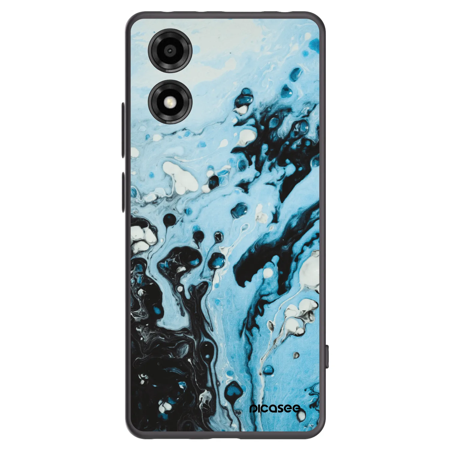 Picasee Μαύρη θήκη σιλικόνης για Motorola Moto E14 - Organic blue