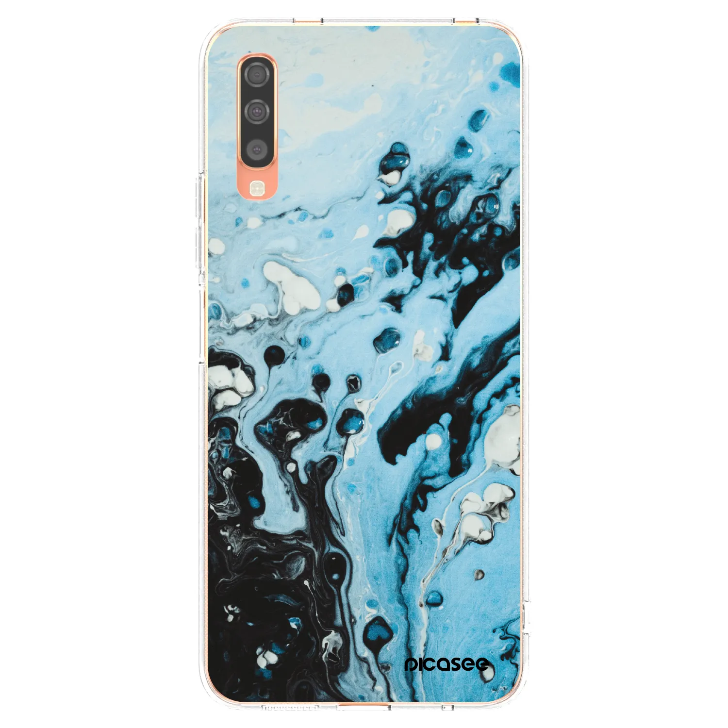 Picasee διαφανής θήκη σιλικόνης Samsung Galaxy A70 A705F - Organic blue