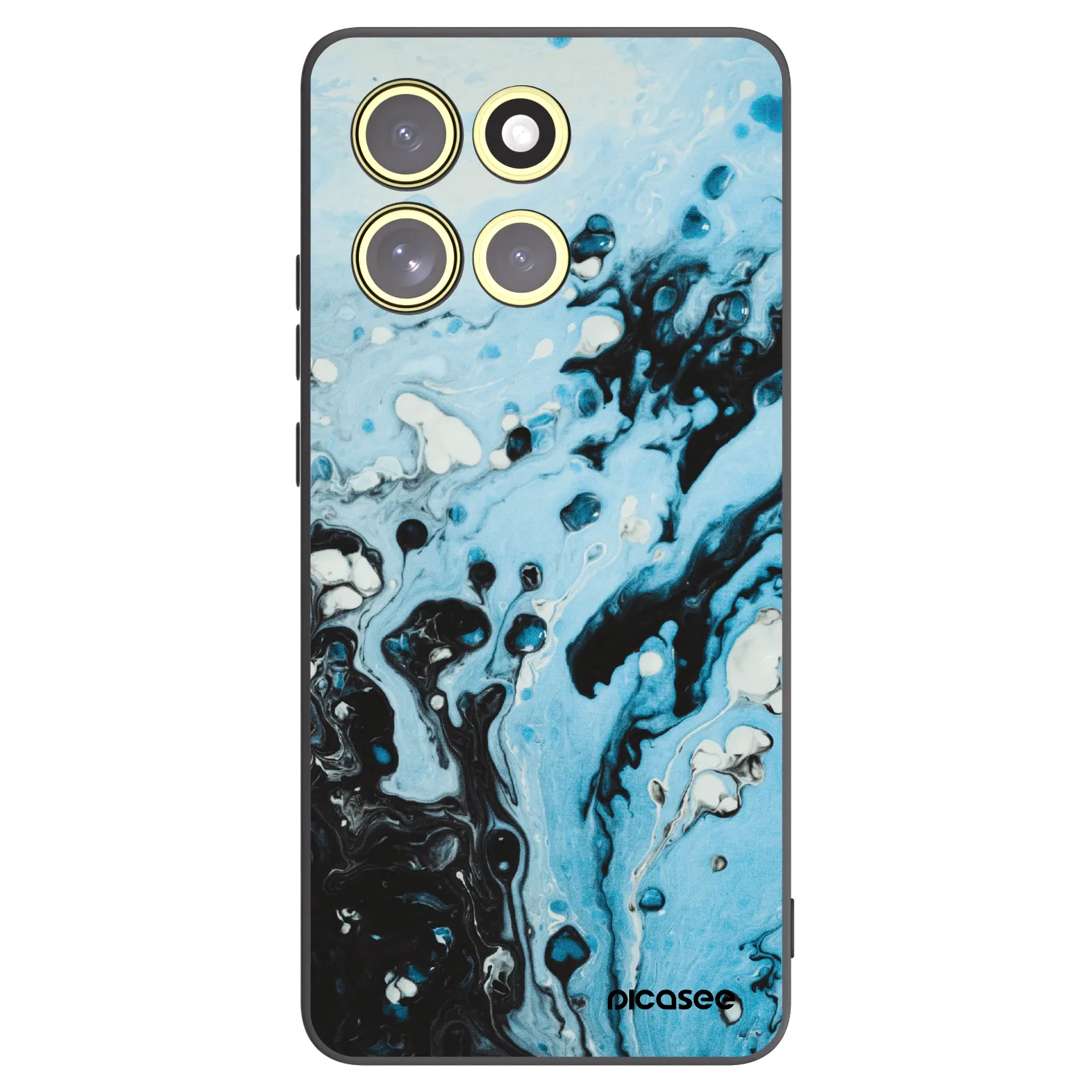 Picasee Μαύρη θήκη σιλικόνης για Motorola Moto G86 5G - Organic blue