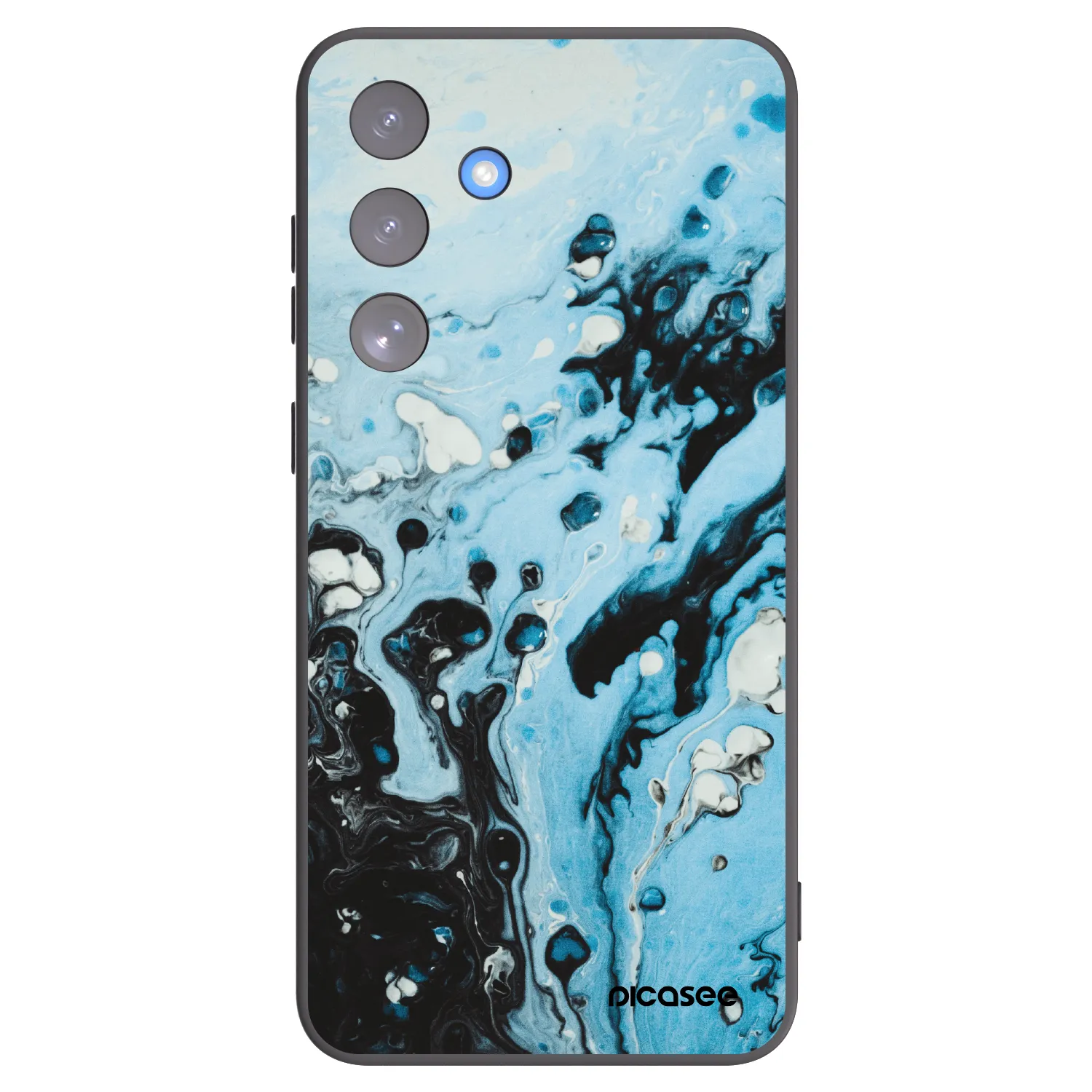 Picasee Μαύρη θήκη σιλικόνης για Samsung Galaxy S25 FE 5G - Organic blue