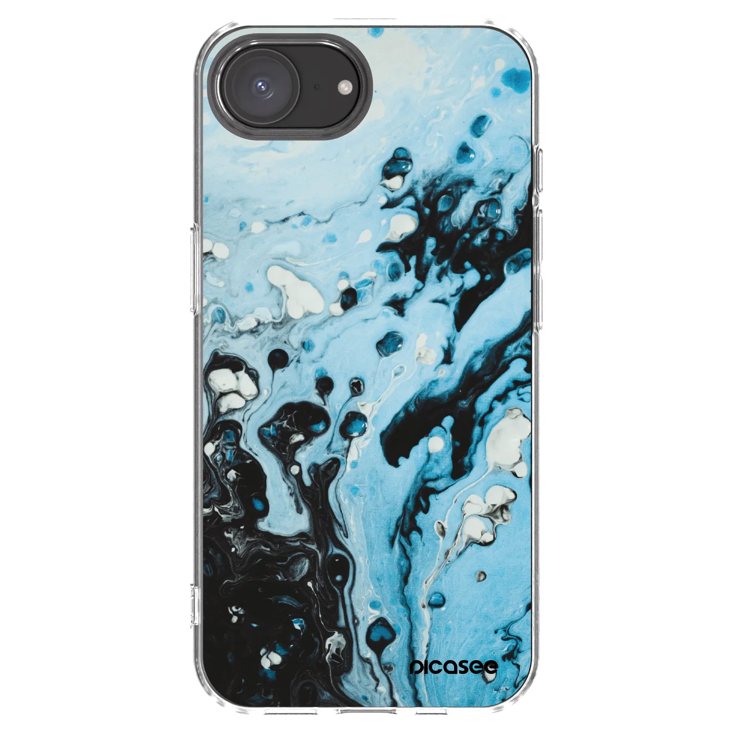 Picasee διαφανής θήκη σιλικόνης Apple iPhone 17e - Organic blue