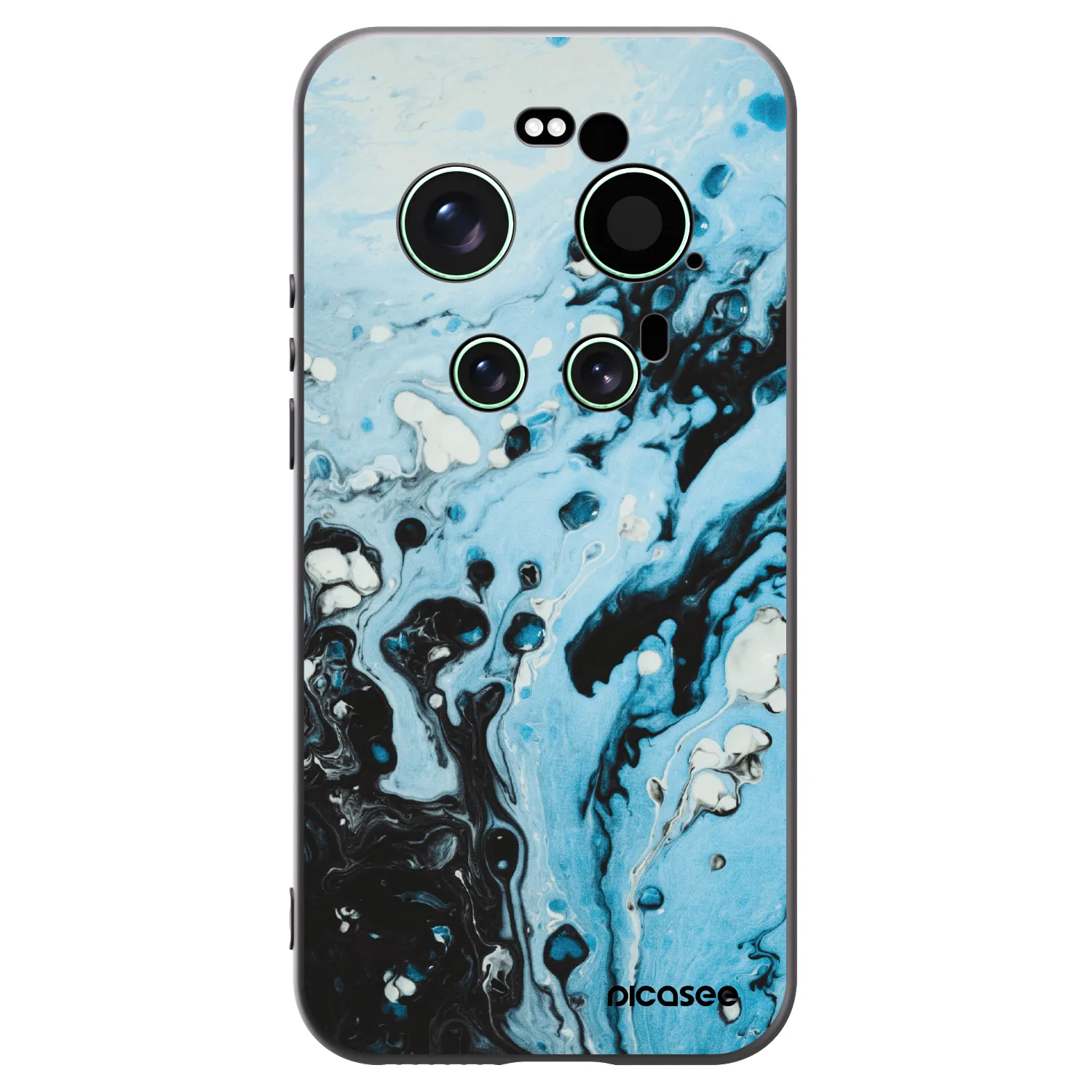 Picasee Μαύρη θήκη σιλικόνης για Xiaomi 17 Ultra - Organic blue