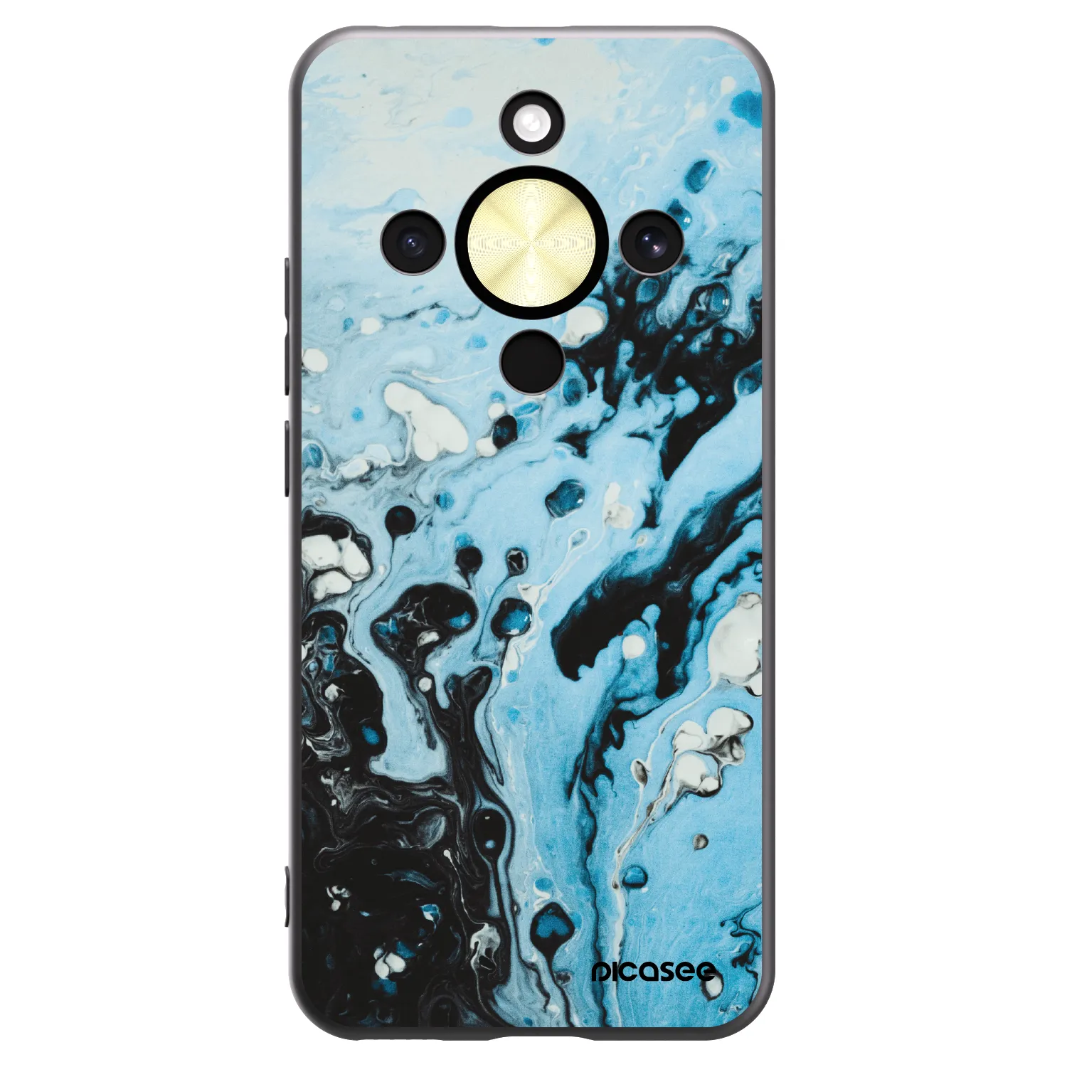 Picasee Μαύρη θήκη σιλικόνης για Honor Magic8 Lite 5G - Organic blue