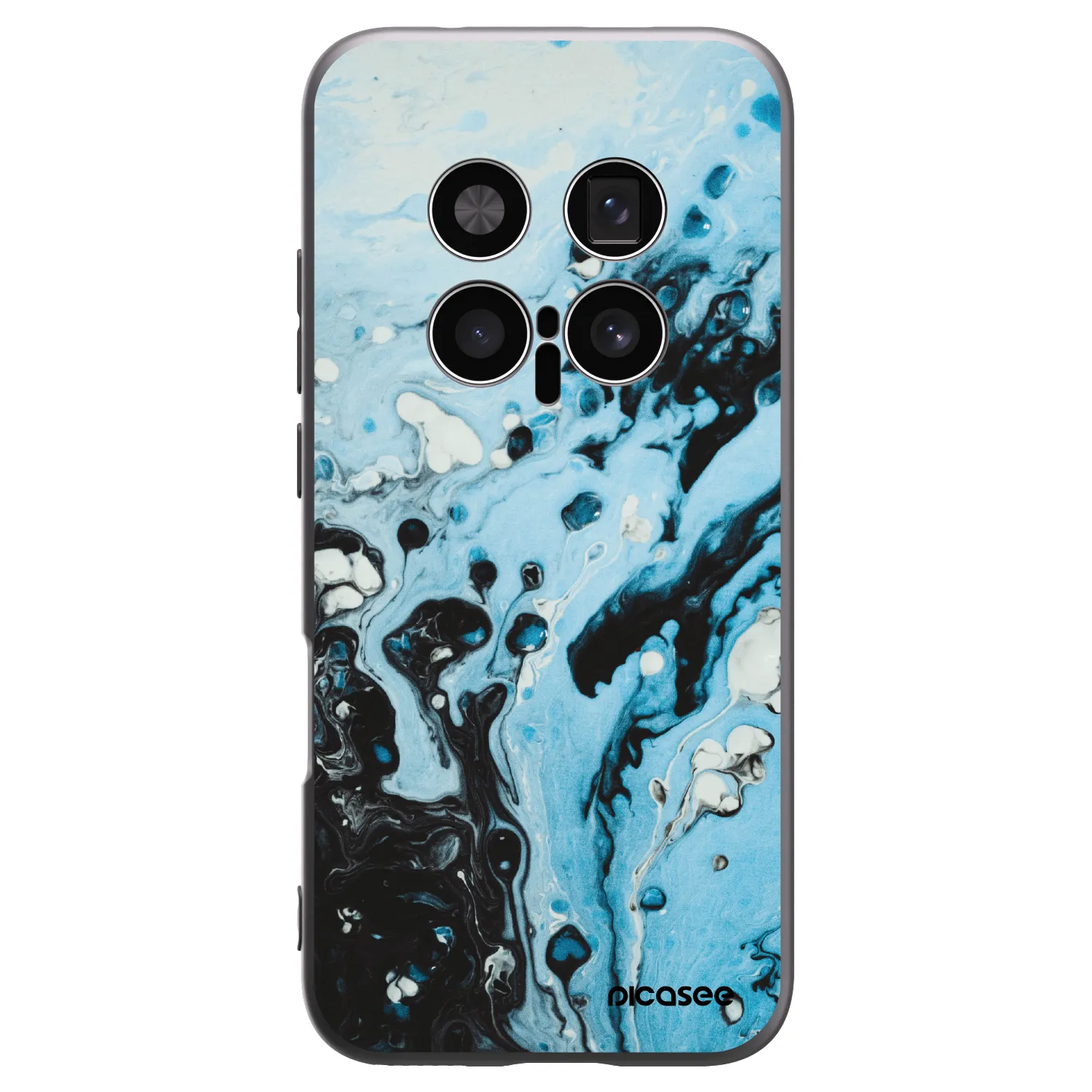 Picasee Μαύρη θήκη σιλικόνης για Honor Magic8 Pro 5G - Organic blue