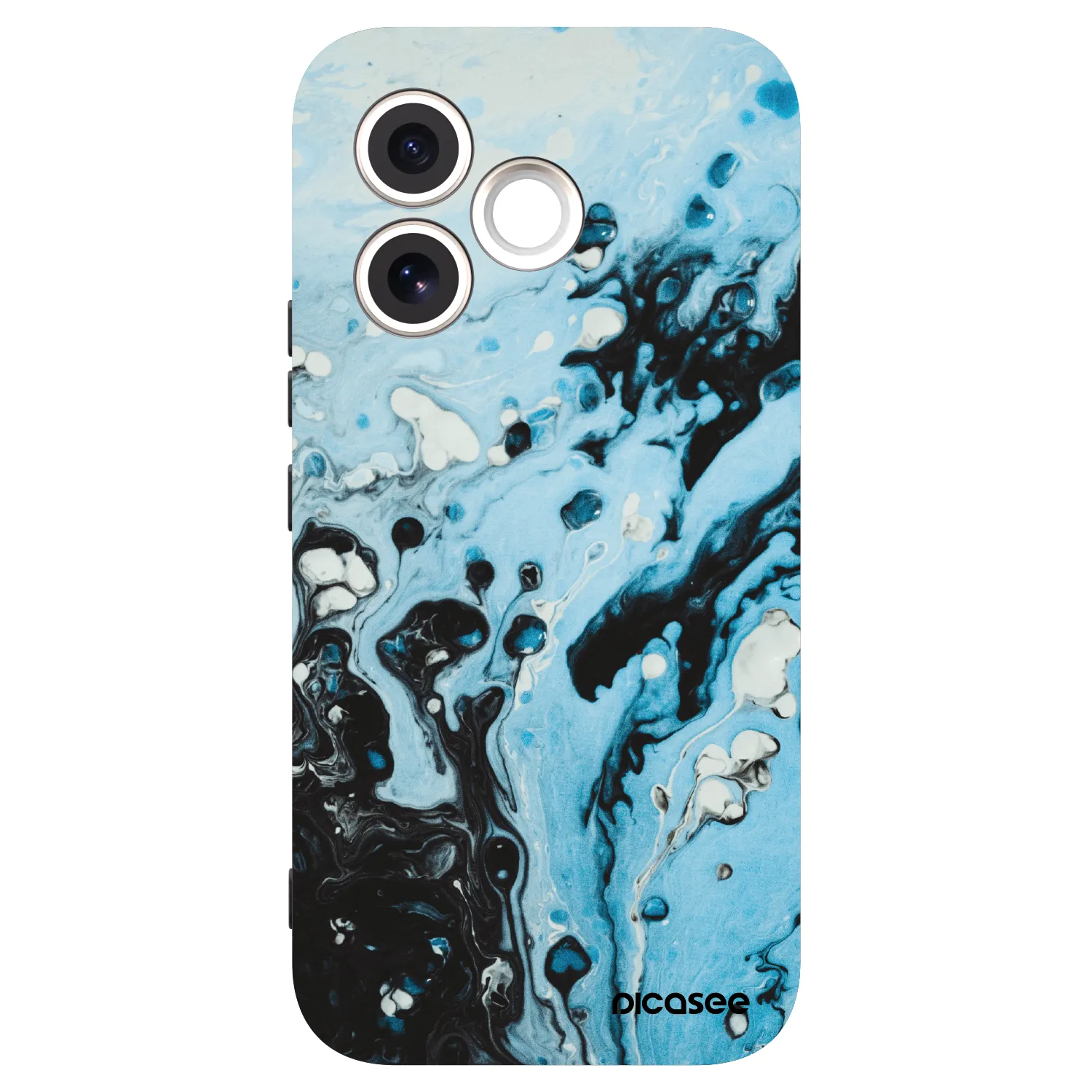 Picasee Μαύρη θήκη σιλικόνης για Honor 600 Lite - Organic blue