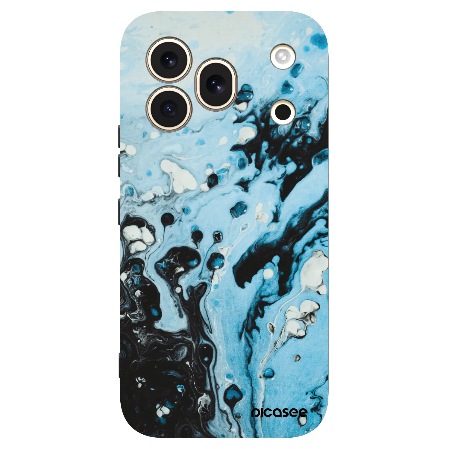 Picasee Μαύρη θήκη σιλικόνης για Honor 600 Pro - Organic blue