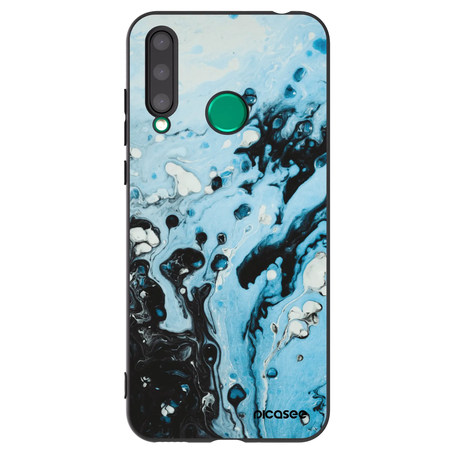 Picasee Μαύρη θήκη σιλικόνης για Honor 20 Lite - Organic blue