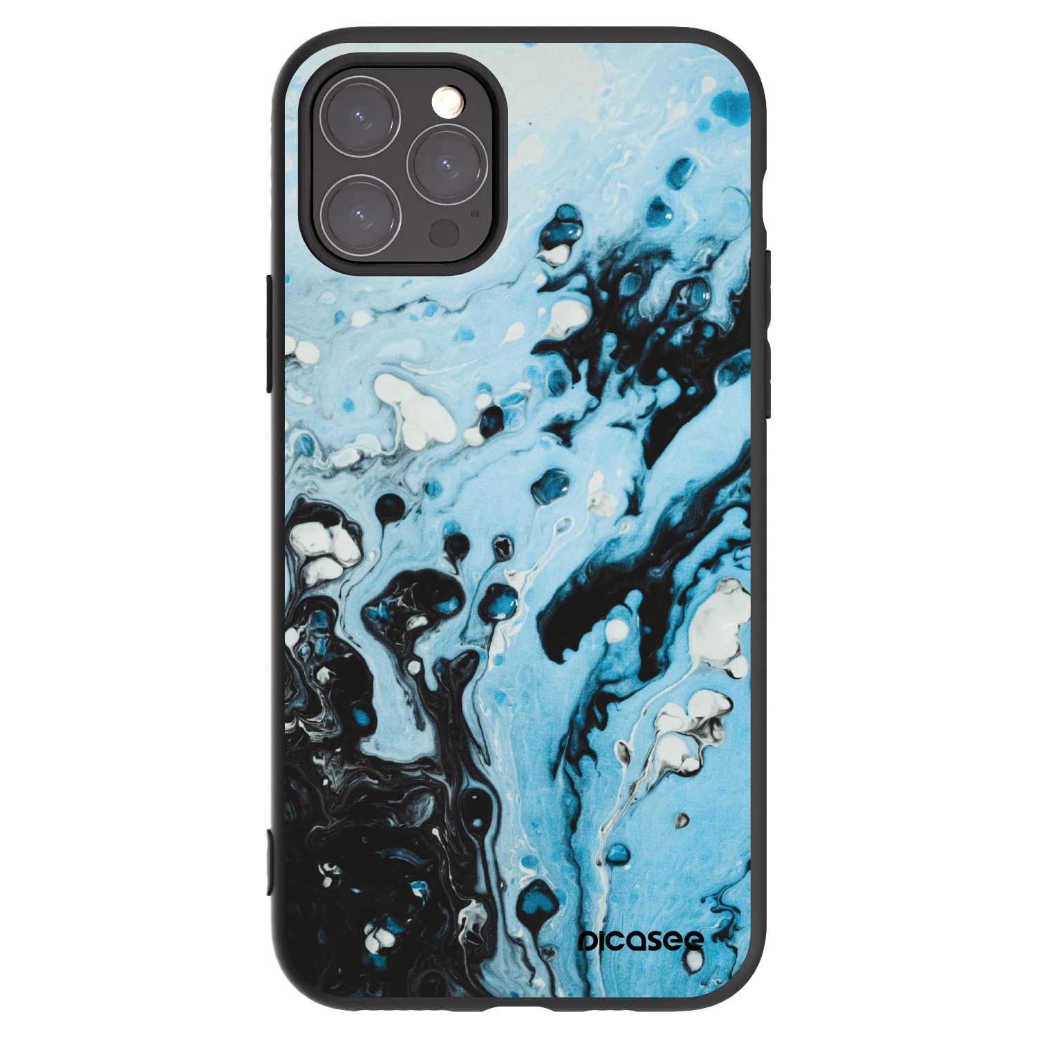Picasee Μαύρη θήκη σιλικόνης για Apple iPhone 11 Pro - Organic blue