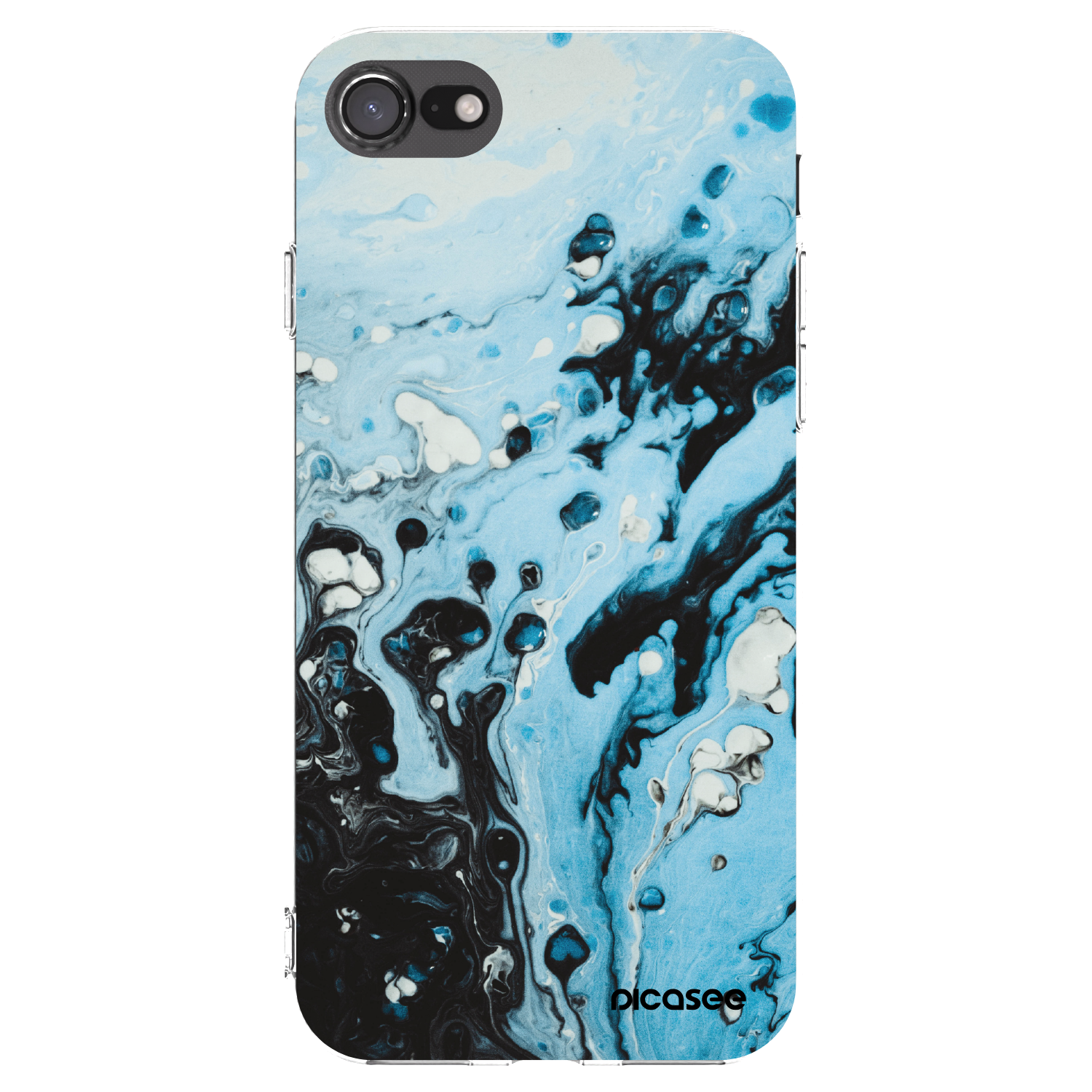 Picasee διαφανής θήκη σιλικόνης Apple iPhone 8 - Organic blue