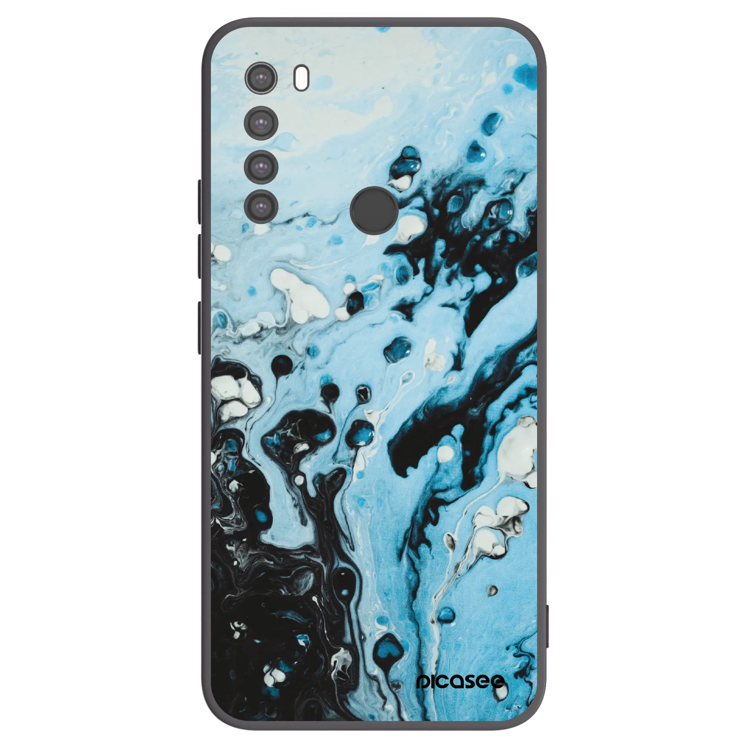 Picasee Μαύρη θήκη σιλικόνης για Xiaomi Redmi Note 8 - Organic blue