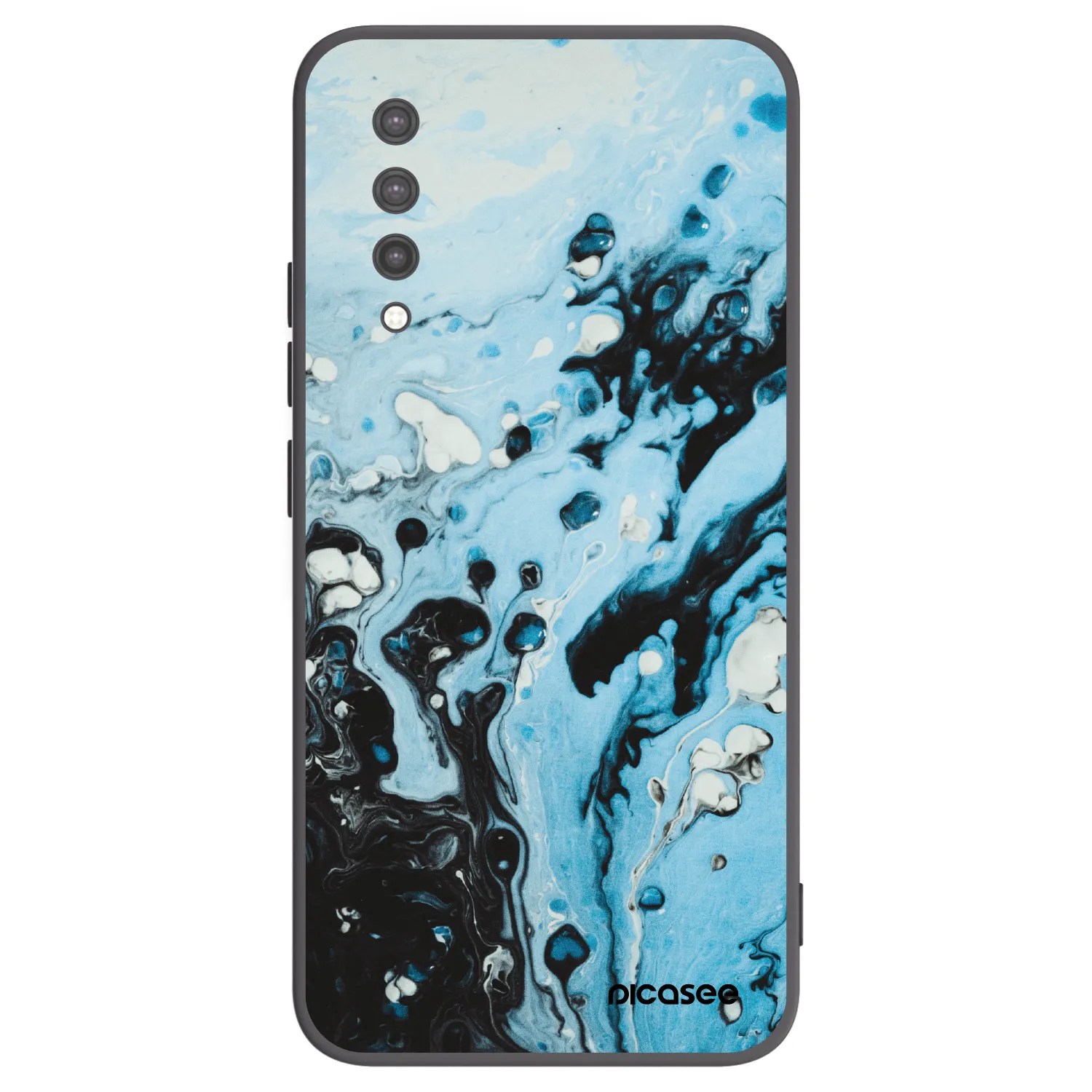 Picasee Μαύρη θήκη σιλικόνης για Xiaomi Mi 9 Lite - Organic blue