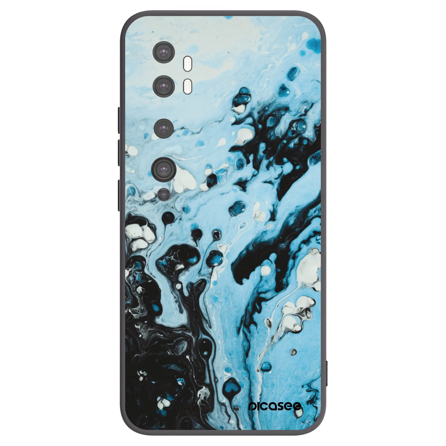 Picasee Μαύρη θήκη σιλικόνης για Xiaomi Mi Note 10 (Pro) - Organic blue