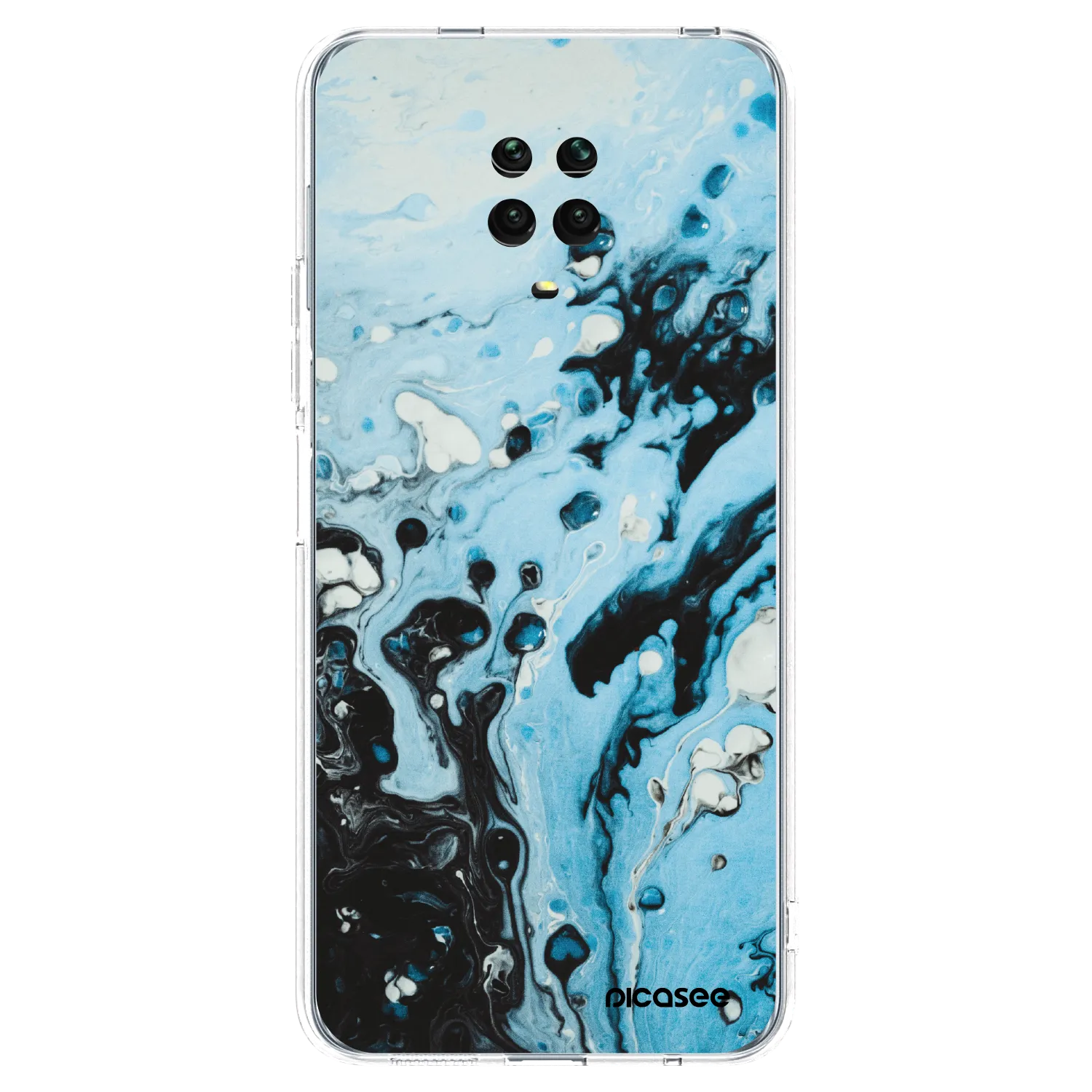 Picasee διαφανής θήκη σιλικόνης Xiaomi Redmi Note 9 Pro - Organic blue