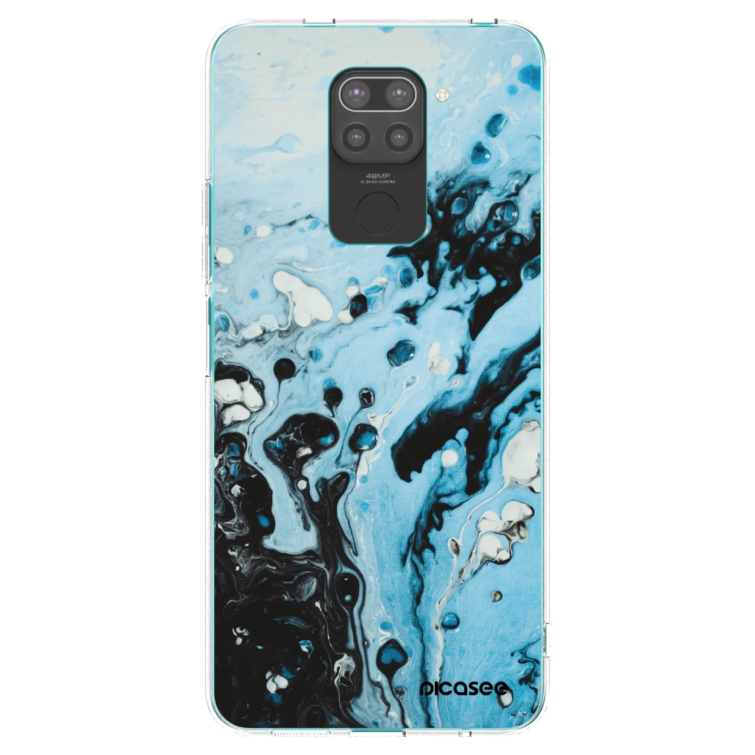 Picasee Μαύρη θήκη σιλικόνης για Xiaomi Redmi Note 9 - Organic blue