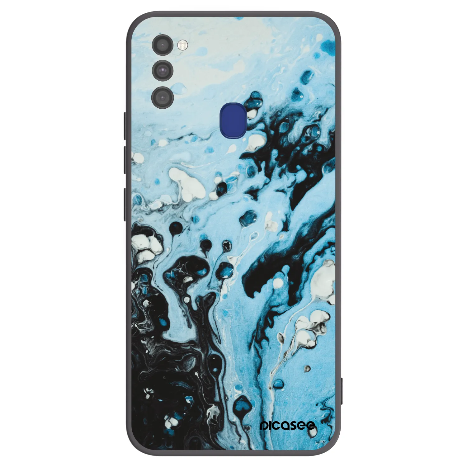 Picasee Μαύρη θήκη σιλικόνης για Samsung Galaxy M21 M215F - Organic blue