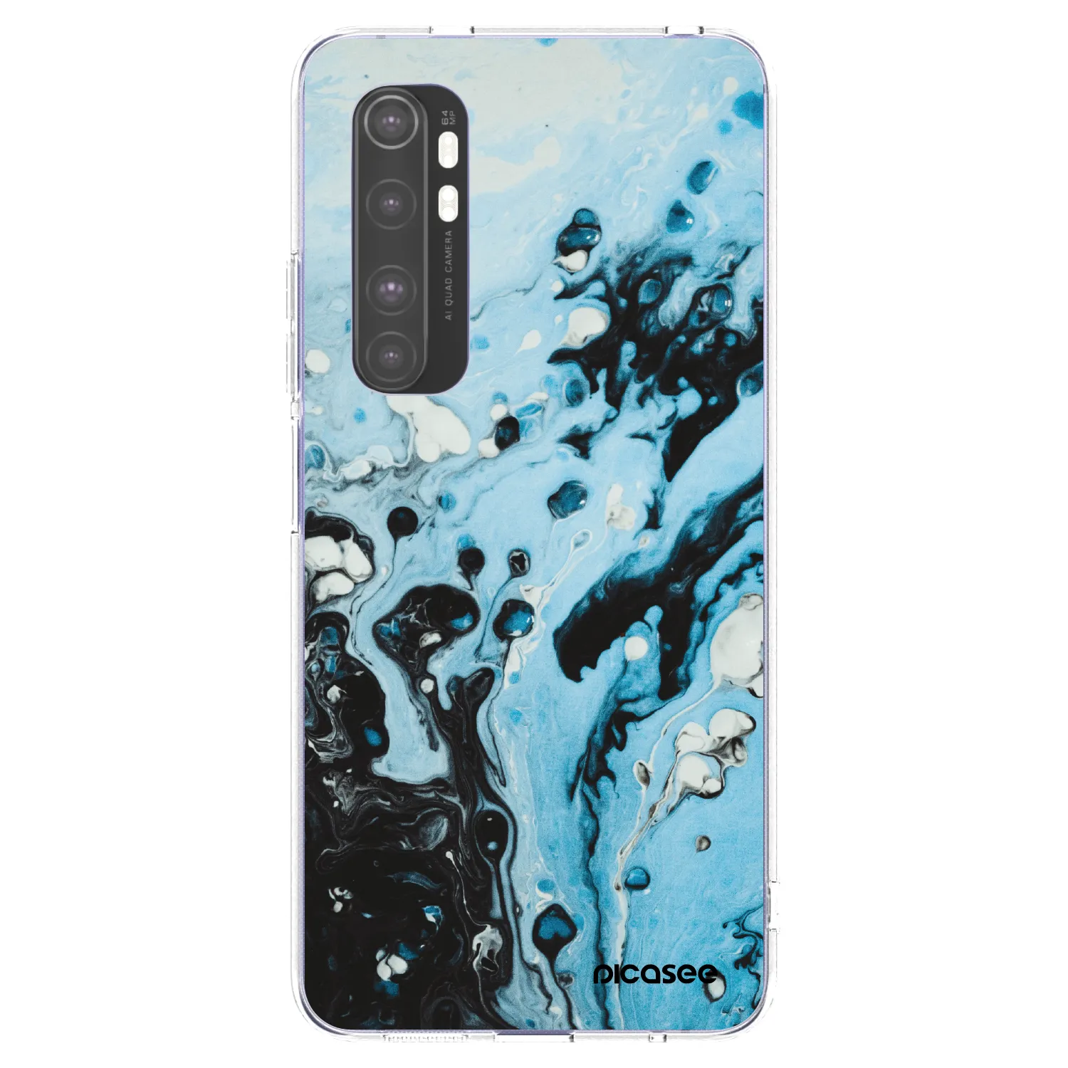 Picasee διαφανής θήκη σιλικόνης Xiaomi Mi Note 10 Lite - Organic blue