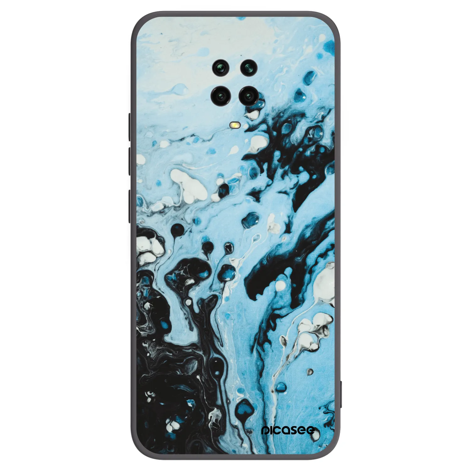 Picasee Μαύρη θήκη σιλικόνης για Xiaomi Redmi Note 9S - Organic blue