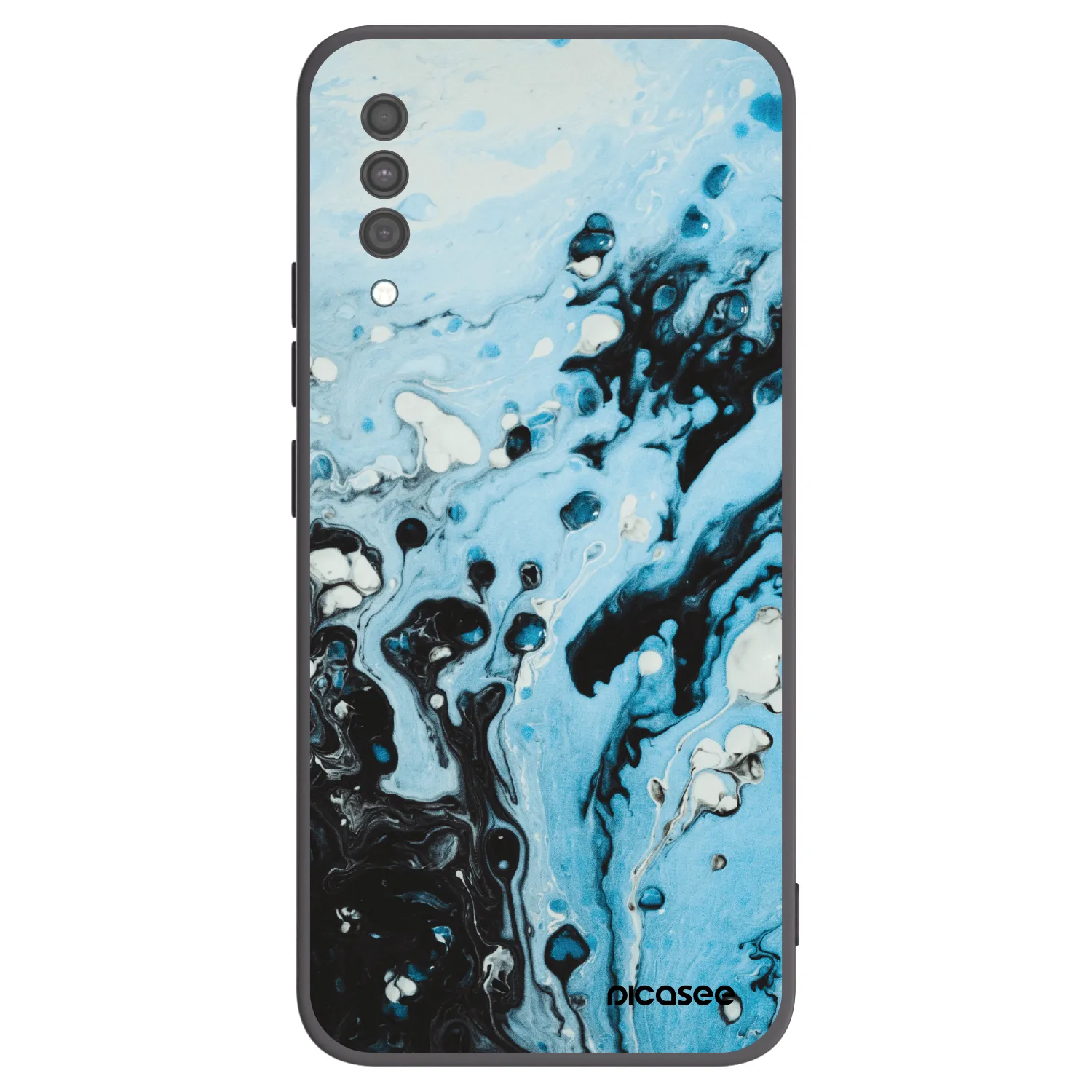 Picasee Μαύρη θήκη σιλικόνης για Samsung Galaxy A30s A307F - Organic blue