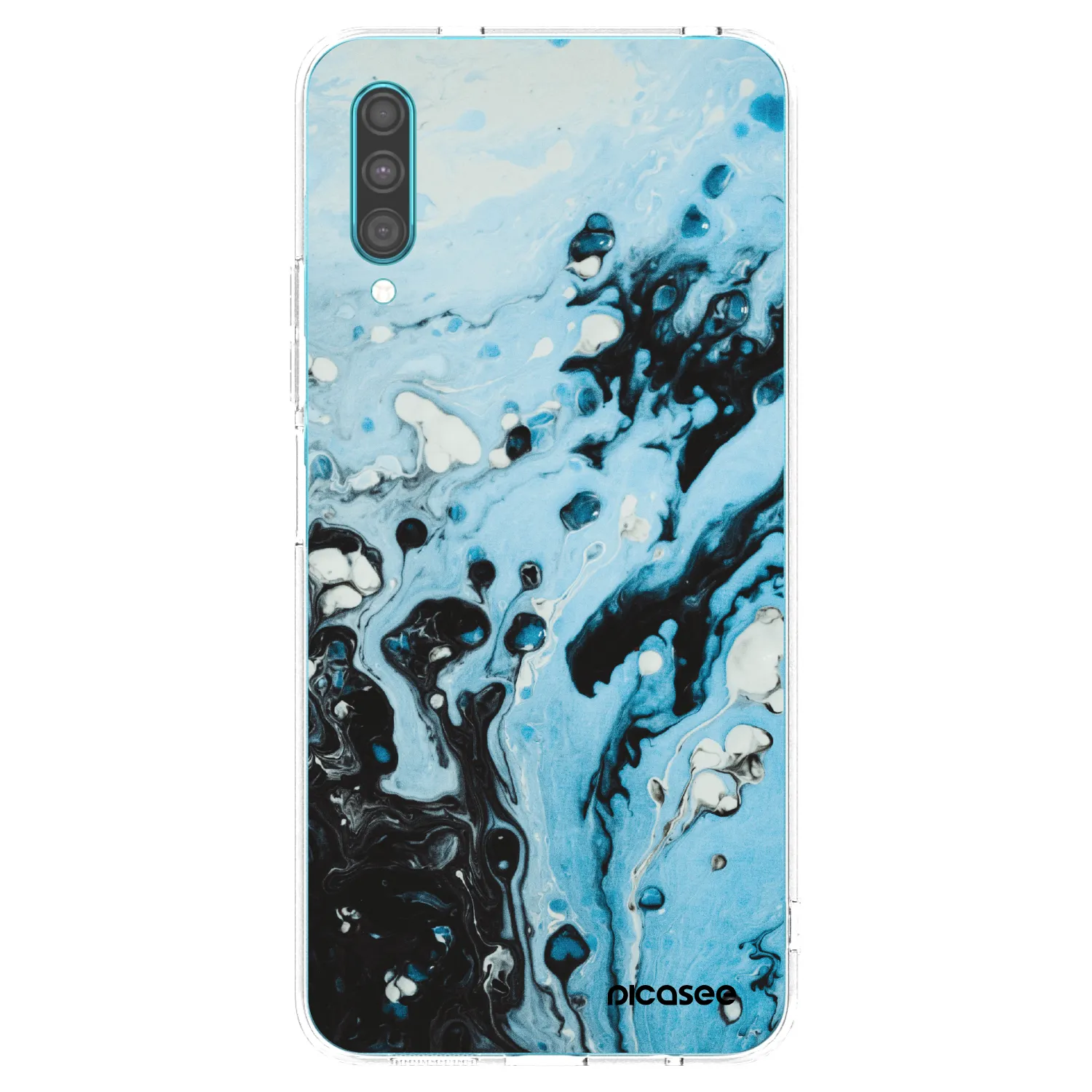 Picasee διαφανής θήκη σιλικόνης Samsung Galaxy A30s A307F - Organic blue