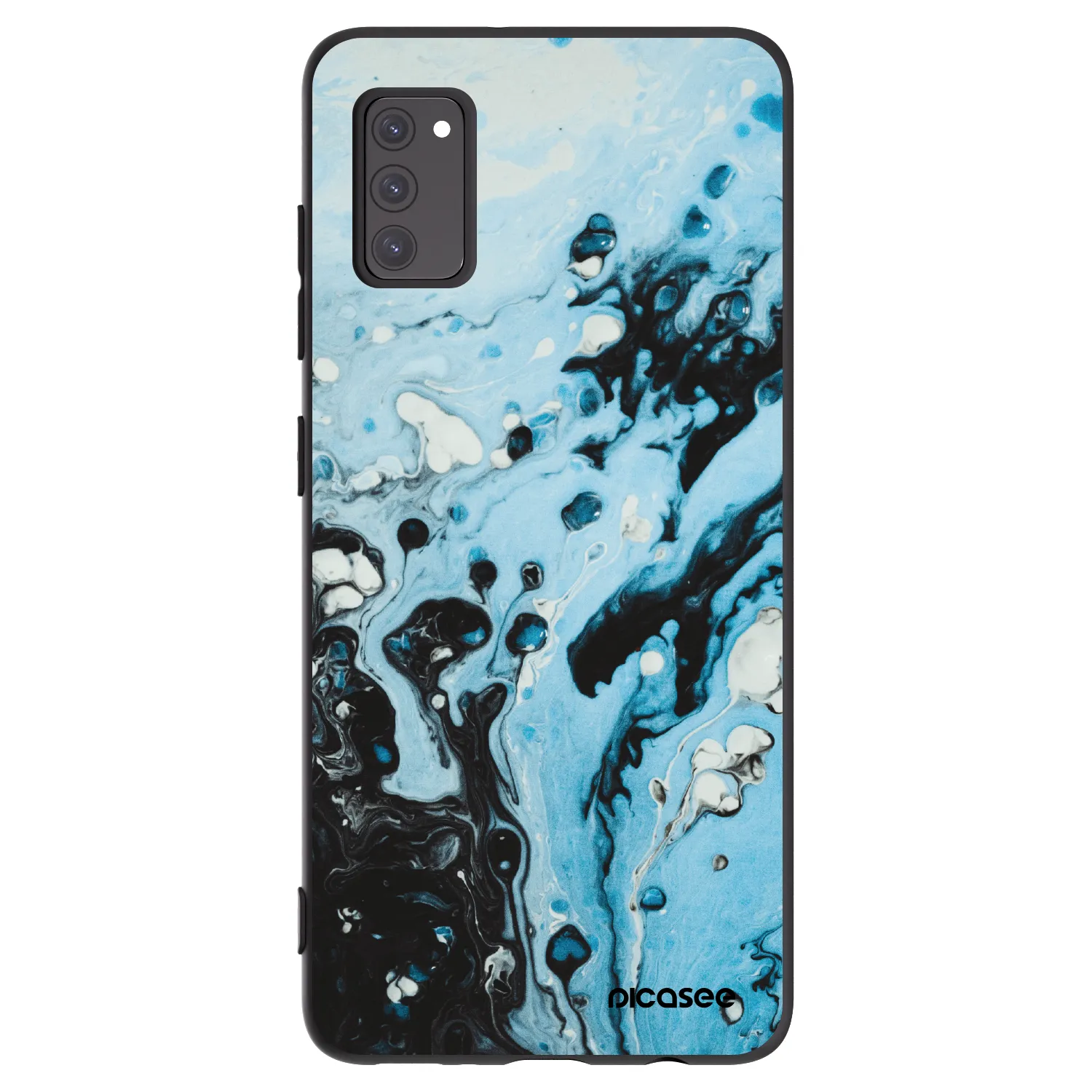 Picasee Μαύρη θήκη σιλικόνης για Samsung Galaxy A41 A415F - Organic blue