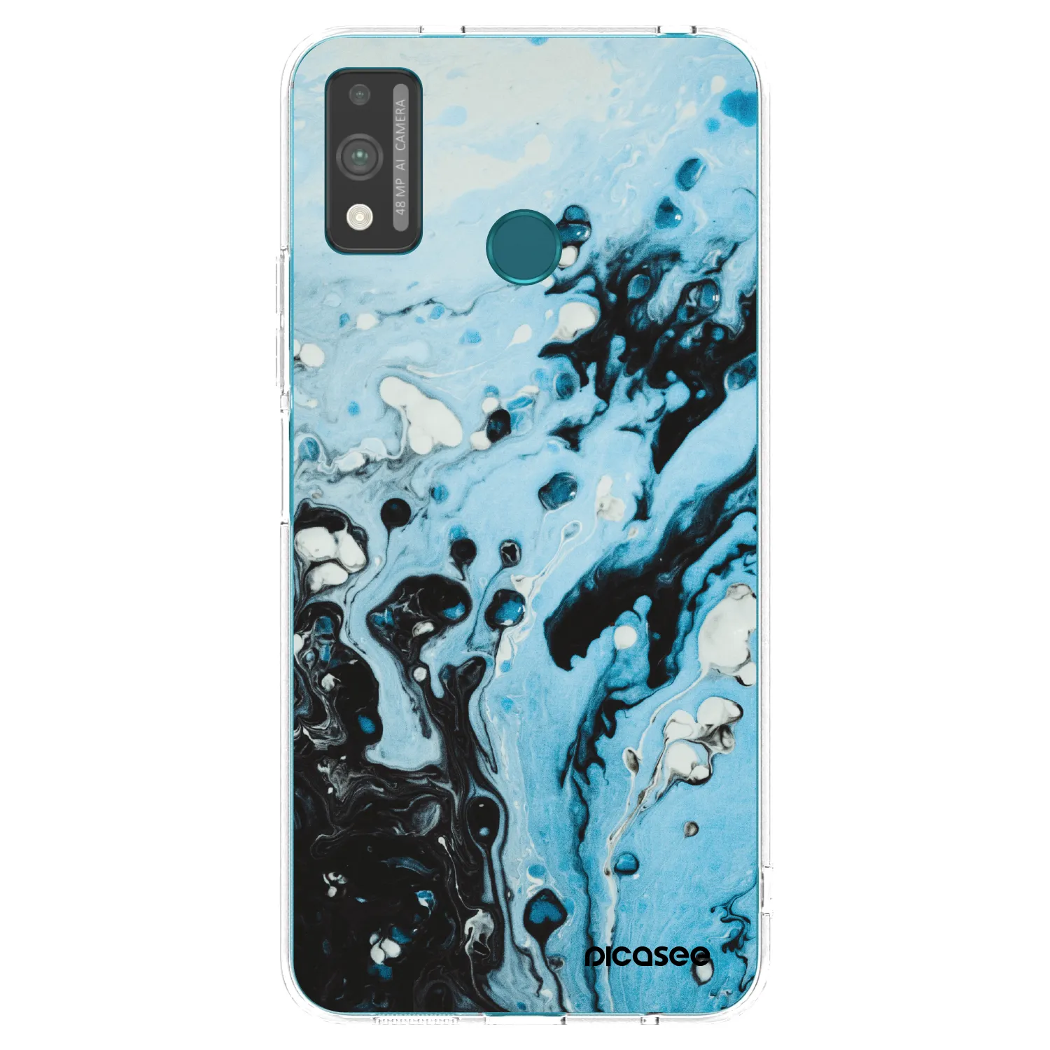 Picasee διαφανής θήκη σιλικόνης Honor 9X Lite - Organic blue