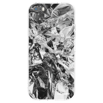 Picasee διαφανής θήκη σιλικόνης Apple iPhone 5/5S/SE - Chrome