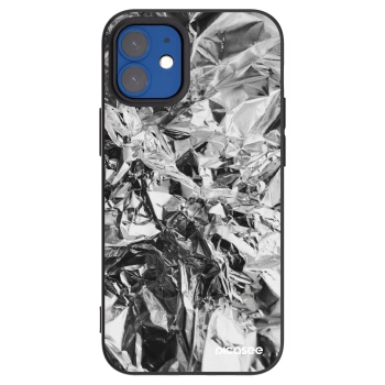 Picasee Μαύρη θήκη σιλικόνης για Apple iPhone 12 mini - Chrome