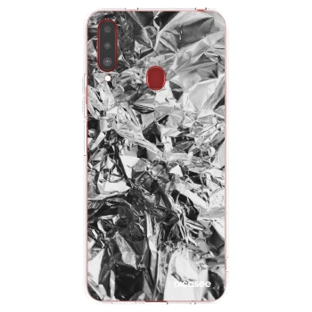 Picasee διαφανής θήκη σιλικόνης Samsung Galaxy A20s - Chrome