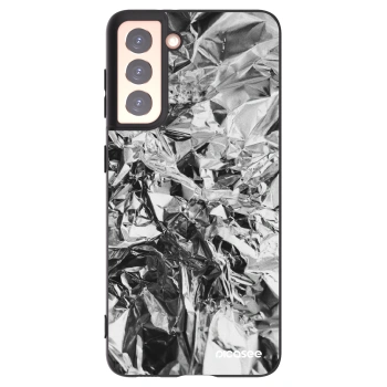 Picasee Μαύρη θήκη σιλικόνης για Samsung Galaxy S21 5G G991B - Chrome