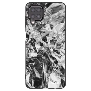 Picasee Μαύρη θήκη σιλικόνης για Samsung Galaxy A12 A125F - Chrome