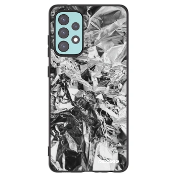 Picasee Μαύρη θήκη σιλικόνης για Samsung Galaxy A72 A725F - Chrome