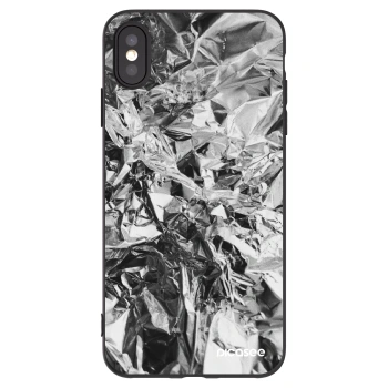 Picasee Μαύρη θήκη σιλικόνης για Apple iPhone XS Max - Chrome
