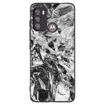 Picasee Μαύρη θήκη σιλικόνης για Motorola Moto G60 - Chrome