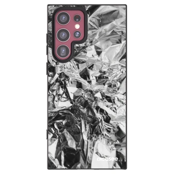Picasee Μαύρη θήκη σιλικόνης για Samsung Galaxy S22 Ultra 5G - Chrome