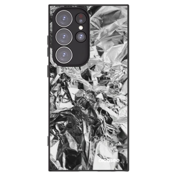 Picasee Μαύρη θήκη σιλικόνης για Samsung Galaxy S23 Ultra 5G - Chrome