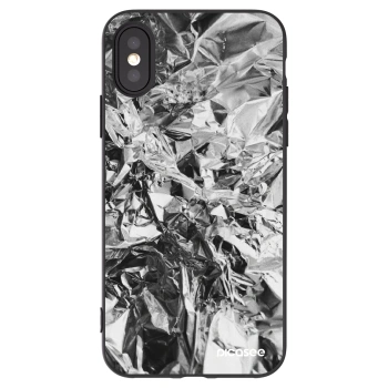 Picasee Μαύρη θήκη σιλικόνης για Apple iPhone X/XS - Chrome