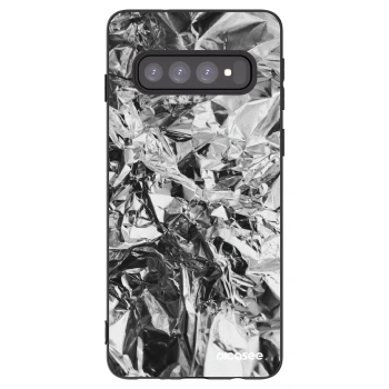 Picasee Μαύρη θήκη σιλικόνης για Samsung Galaxy S10 G973 - Chrome
