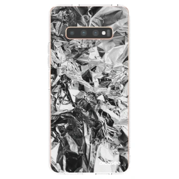 Picasee διαφανής θήκη σιλικόνης Samsung Galaxy S10 Plus G975 - Chrome
