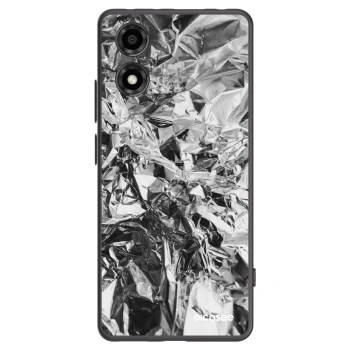 Picasee Μαύρη θήκη σιλικόνης για Motorola Moto E14 - Chrome
